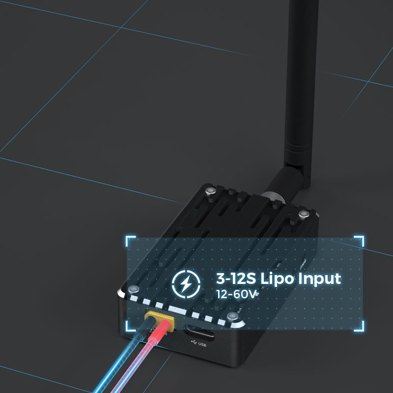 CUAV P9 Radio Telemetry Base Unit - 902-928MHz, 40km Range, 3S-12S Input - Image 2
