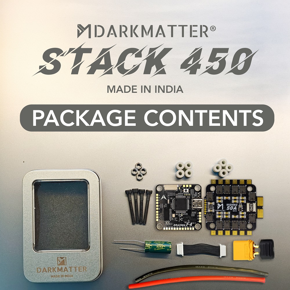 DarkMatter STACK 450 – BRAHMA F4 MK-III + VISHNU 50 MK-II FC & ESC Stack - Image 3