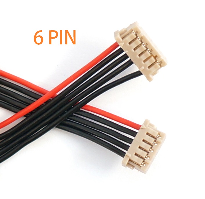 DF13 6 Pin Flight Controller Cable - Red & Black - Image 2