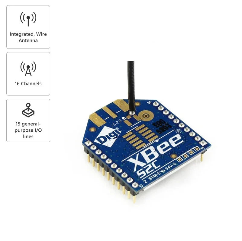 Digi International XBee S2C Zigbee Module 802.15.4 2.4GHz w/ Wire Antenna - Image 2