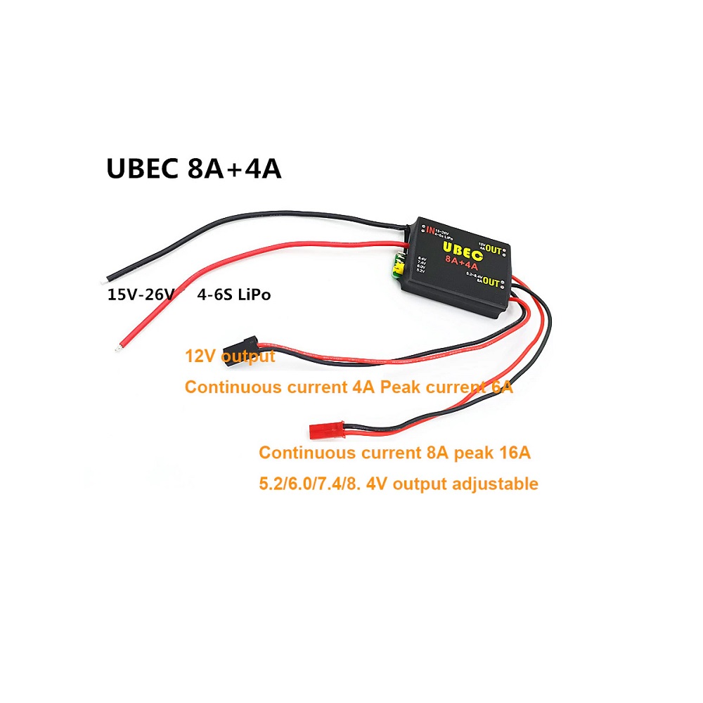 Dual Channel UBEC 8A + 4A Voltage Regulator - Image 3