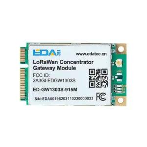 EDATEC ED-GW1303S-915M LoRaWAN Gateway Module (SX1303, 915MHz, mini PCIe)