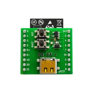 µEDesign µEC3 ESP32-C3 WROOM-02 Dev Board w/ Wi-Fi & BLE