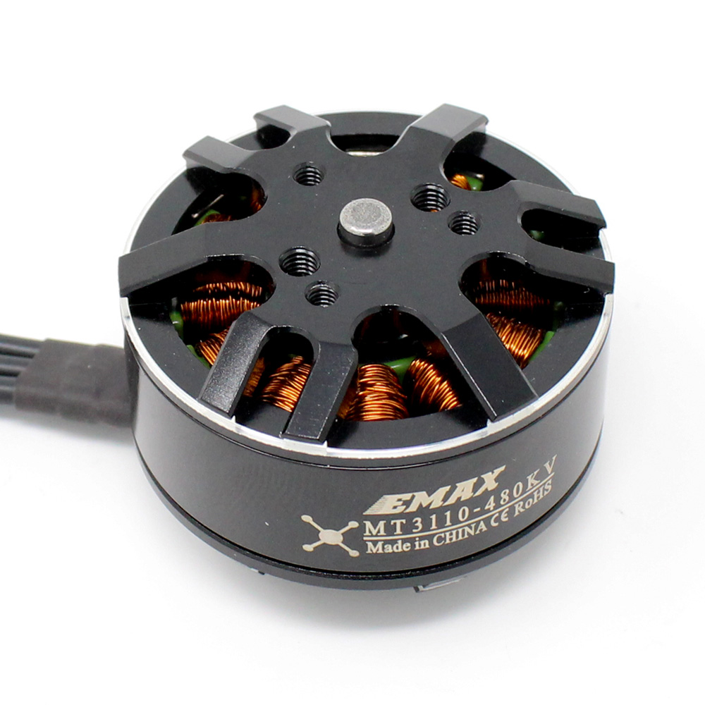 EMAX MT3110 480KV Brushless DC Motor for Multirotors - Black Cap (CW) - Image 2