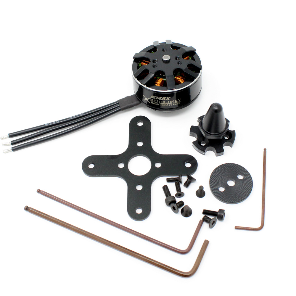 EMAX MT3110 480KV Brushless DC Motor for Multirotors - Black Cap (CW) - Image 7