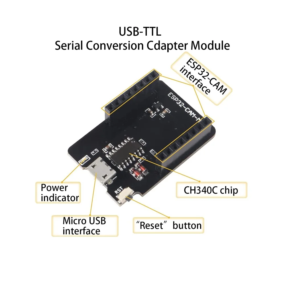 ESP32-CAM-MB Micro USB Download Module for ESP32-CAM Board - Image 2