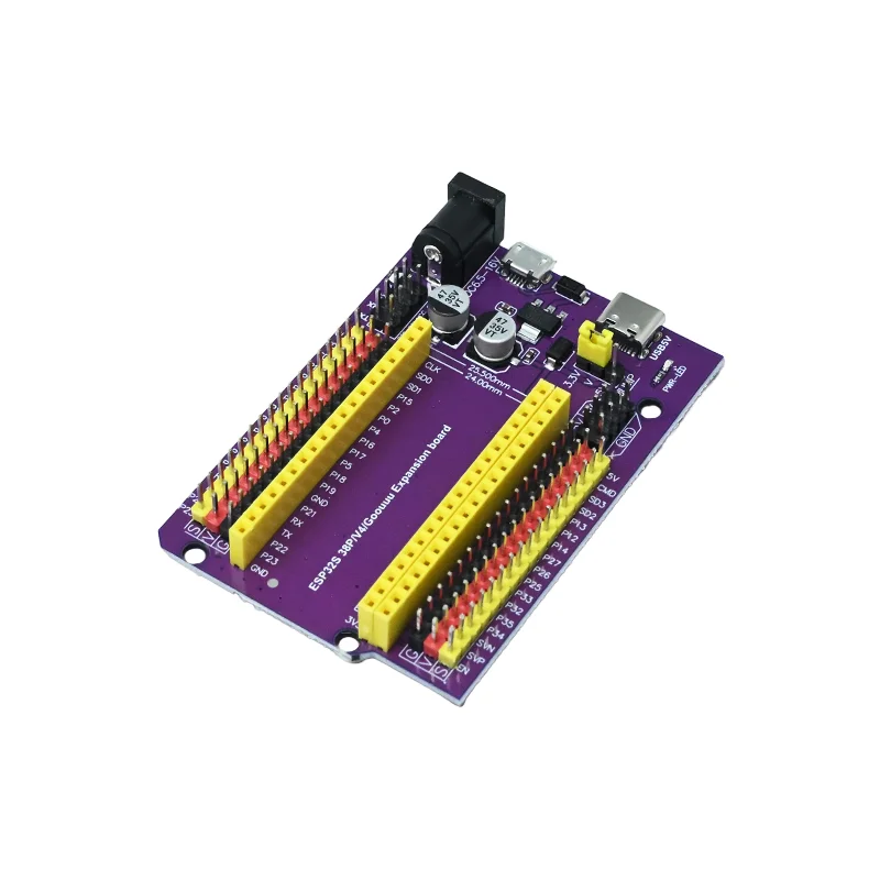 ESP32 Development Board 38-Pin GPIO Expansion Board w/ Type-C & Micro USB