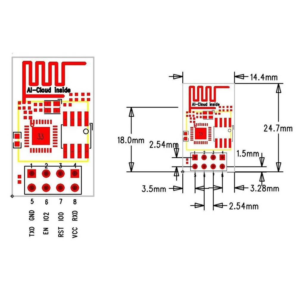 FL-M1S ESP8266 Serial-to-Wi-Fi Module - Image 3