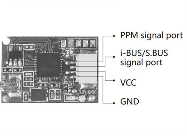 FlySky FS-A8S 2.4G 8CH Mini Receiver Module Rev 2 - Black - Image 6