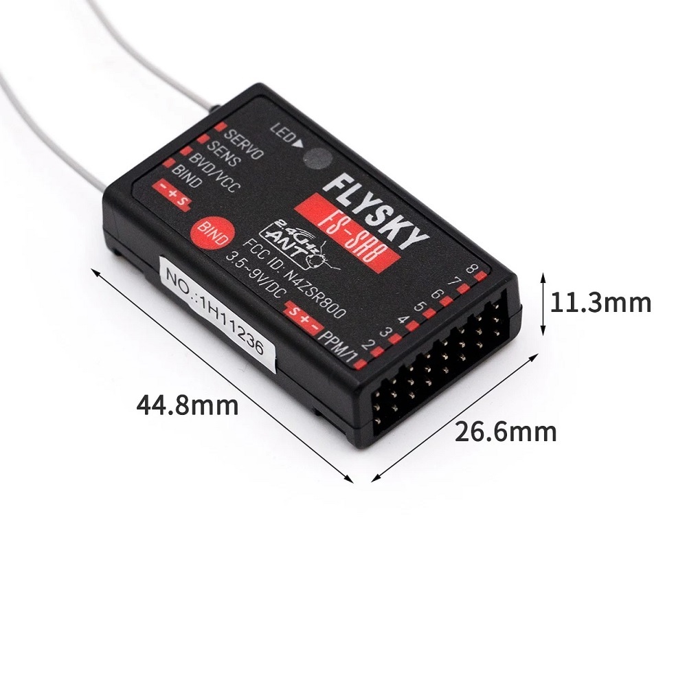 FlySky FS-ST8 2.4 GHz ANT Transmitter with FS-SR8 Receiver (Upgraded Version) - Image 3