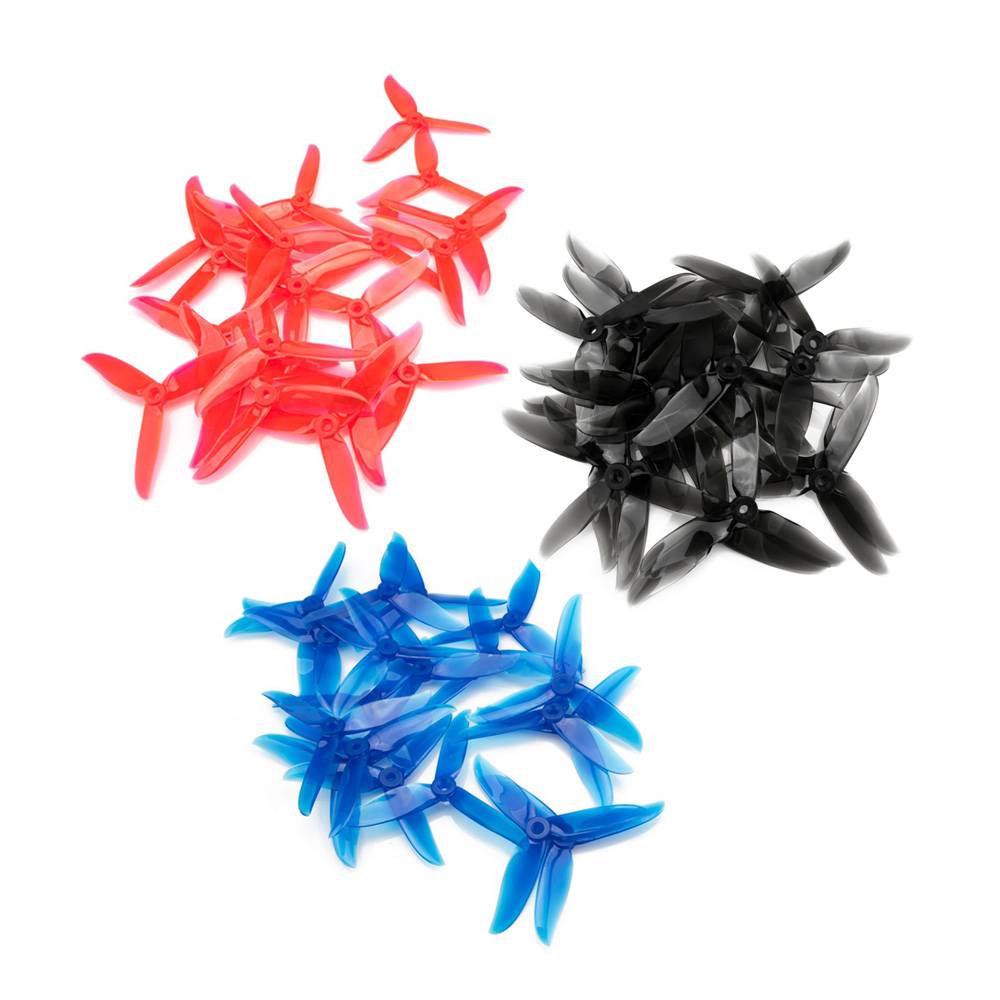 Foxeer DalProp Cyclone Triblade T5045C Pro Propeller 1 Pair CW+CCW - Crystal Red - Image 4