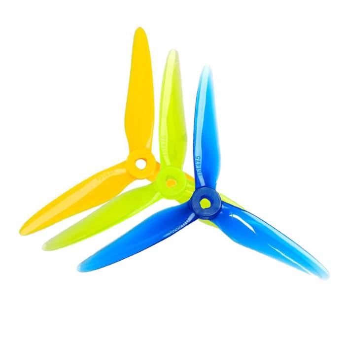 Foxeer DalProp SpitFire Triblade T5147.5 Propeller 2 Pair CW+CCW - Crystal Fluorescent Green - Image 4