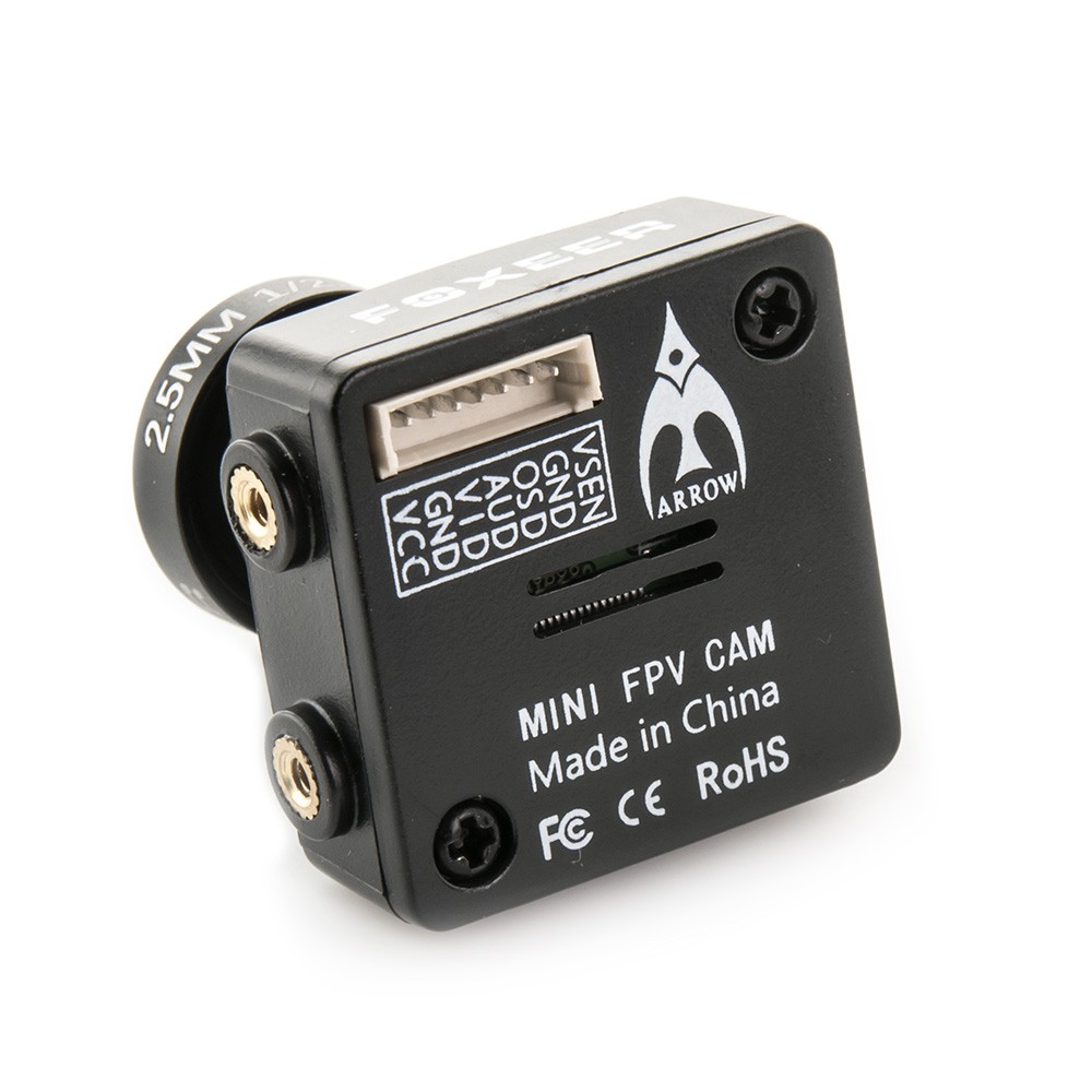 Foxeer HS1190 V2 2.8mm 600TVL CCD OSD FPV Camera with Bracket - Black PAL - Image 3