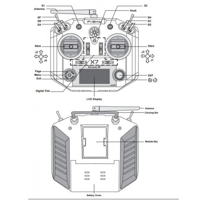 FrSky Taranis Q X7 Access Transmitter (White) with R9M 2019 Module and R9MM OTA Receiver - Image 2