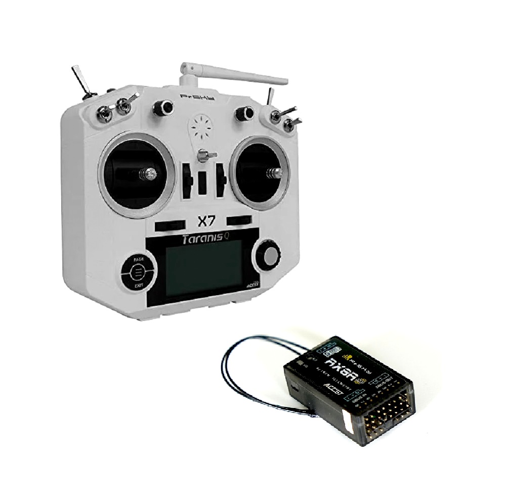 FrSky Taranis Q X7 Access Transmitter (White) with RX8R Pro Receiver - Image 2