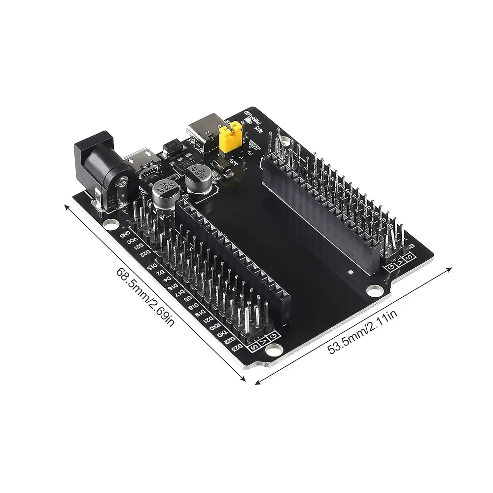 Generic 30-Pin ESP32 Expansion Board w/ Type-C & Micro USB - Image 2
