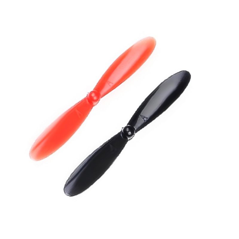 Generic 55mm (2.2inch) Blade Propeller for 6x15mm, 7x20mm, 8.5x20mm Coreless Motor - 4-Pack (Black & Red)