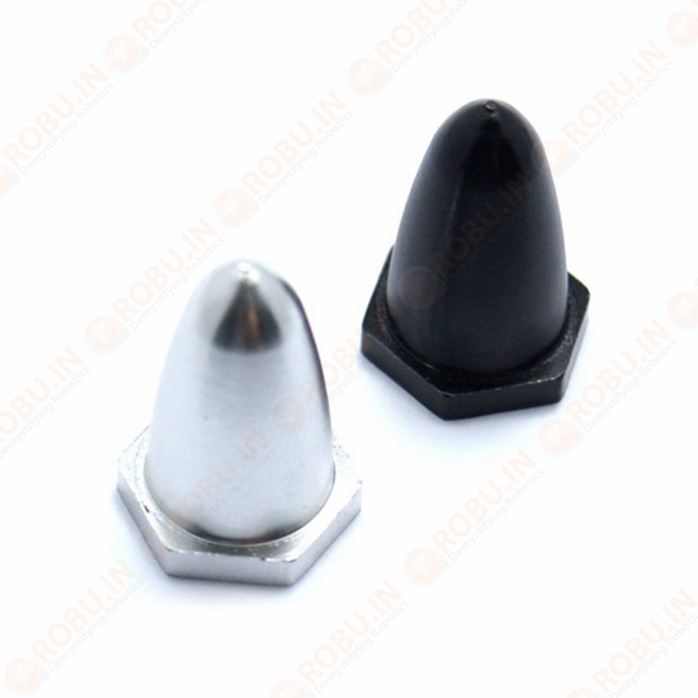 Generic M5 Propeller Prop Nut Cap CW CCW Set for EMAX 2204 Brushless DC Motor - Black & Silver - Image 2