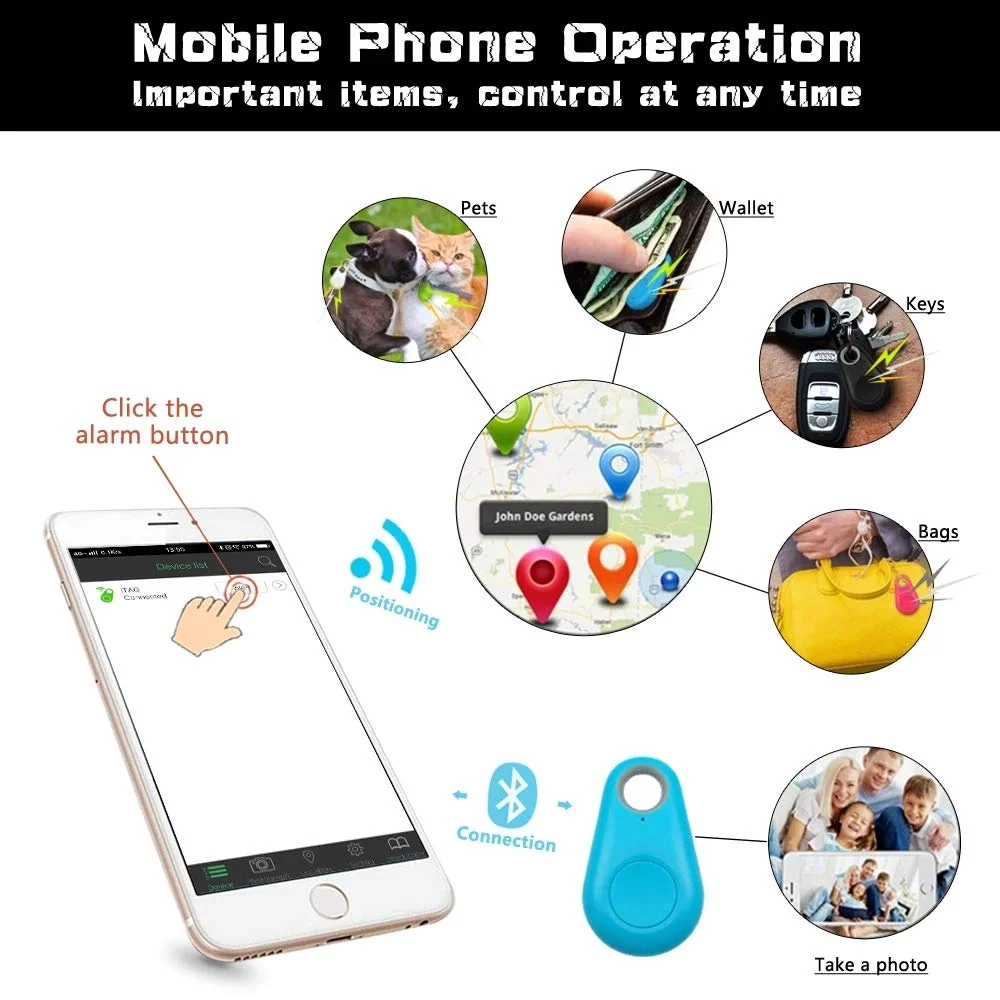 Generic Smart Anti-Lost Bluetooth Tracer for Pets & Items - Image 3