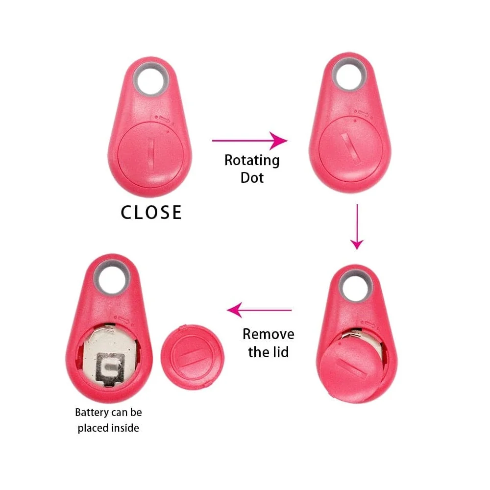 Generic Smart Bluetooth Tracer Anti-Lost Tag (Pink) - Image 2