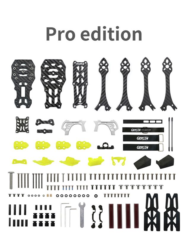 GEPRC MK5 PRO 5-Inch Freestyle Drone Frame Yellow - Image 3