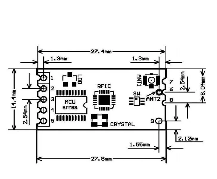 HC-12 SI4463 433MHz Wireless Serial Module - Image 3