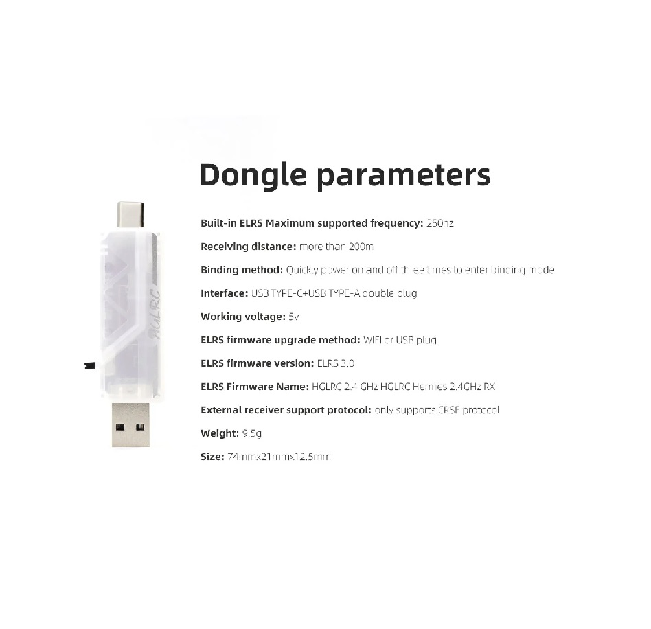 HGLRC C1 Remote Control (RC + Strap + Dongle) - Image 4