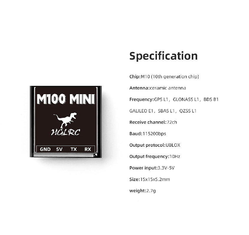 HGLRC M100 MINI GPS Module - Image 5