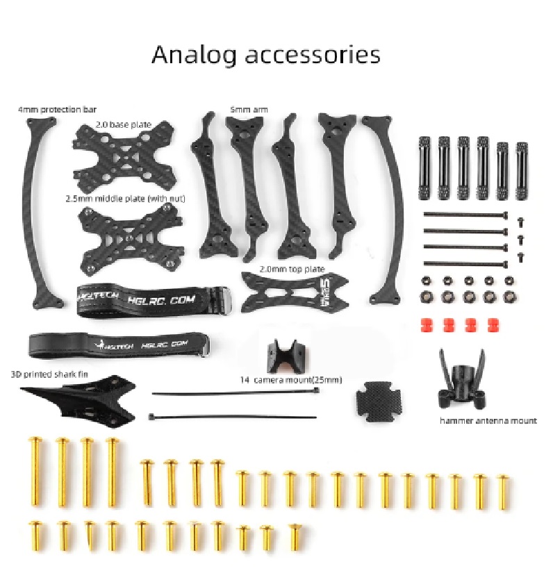 HGLRC Wind5 Lite True X FPV Frame Kit 5-Inch - Image 7