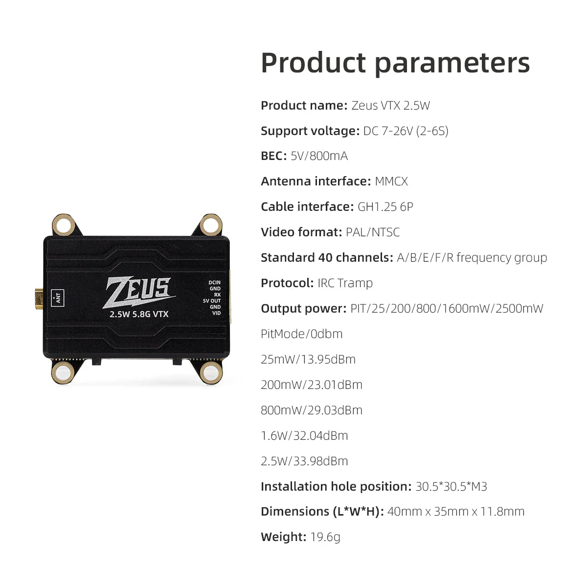 HGLRC ZEUS VTX 2.5W - Image 6