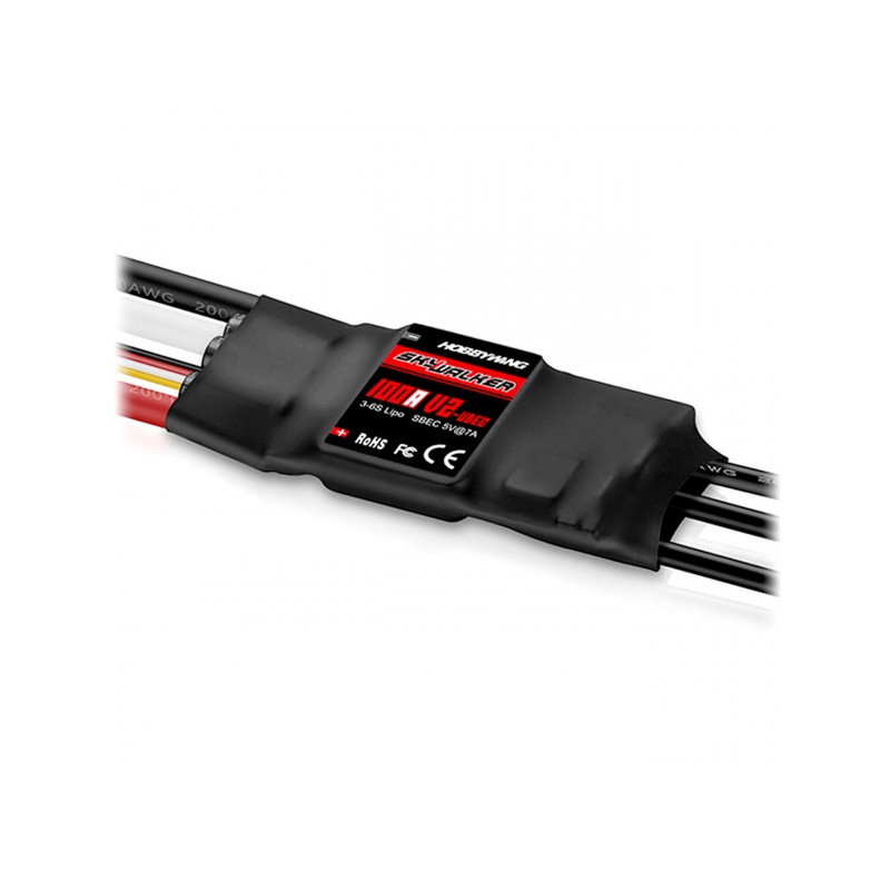 Hobbywing Skywalker 100A V2-UBEC ESC - 3-6S for RC Planes - Image 2