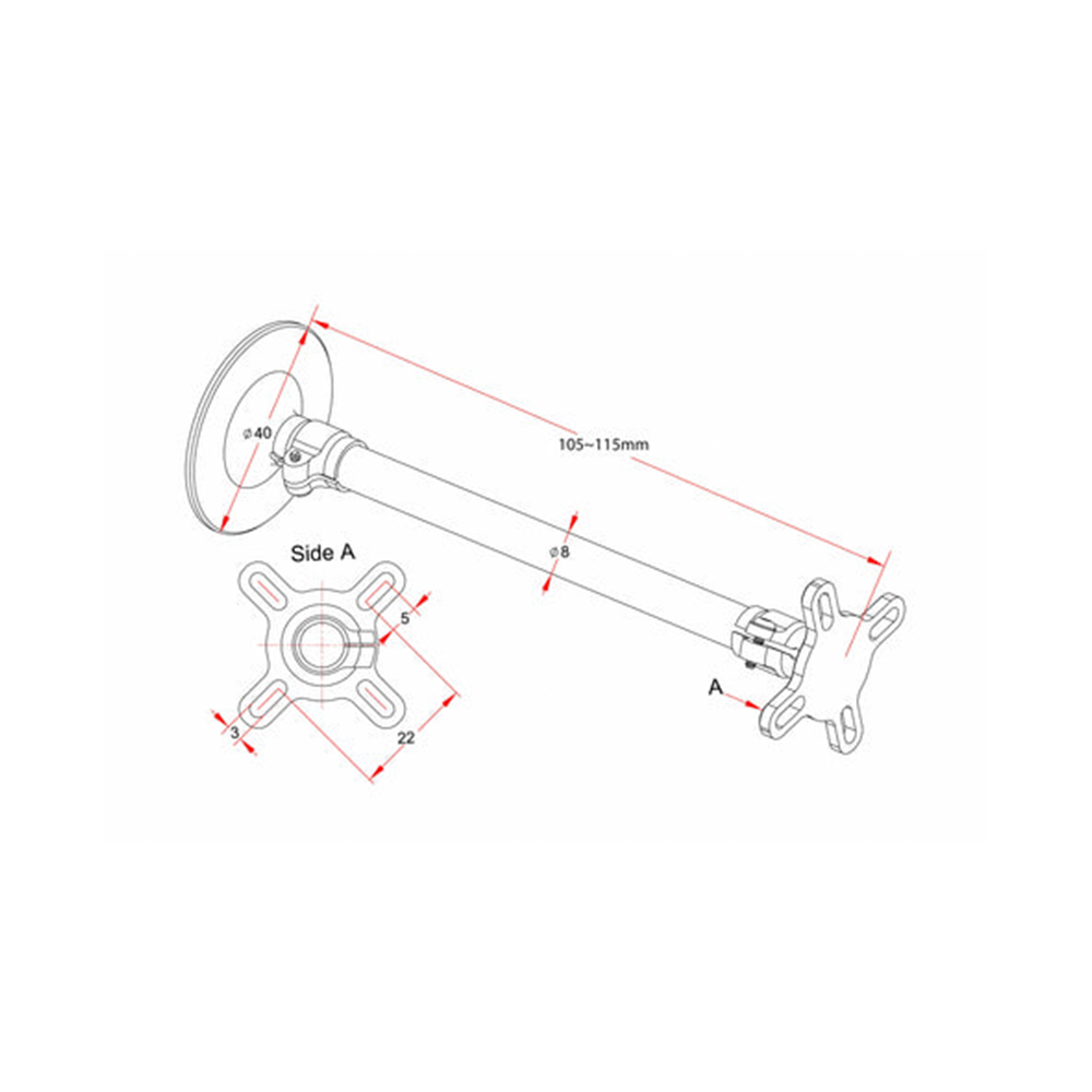 Holybro Fixed Carbon Fiber GPS Mount 40mm - Image 2