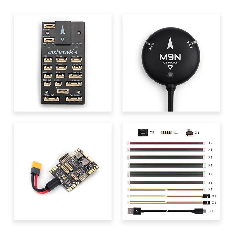 Holybro Pixhawk 4 Flight Controller & PM02 12S Power Module & M9N GPS Set