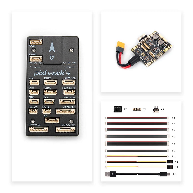 Holybro Pixhawk 4 Flight Controller & PM07 14S Power Module & M10 GPS Set - Image 2