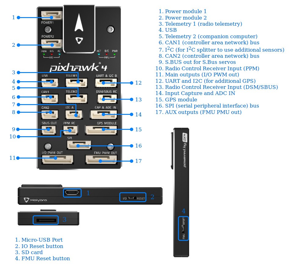 Holybro Pixhawk 4 PX4 Flight Controller (without GPS) - Image 3
