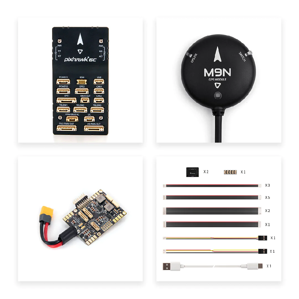 Holybro Pixhawk 6C Flight Controller + PM07 Power Module + M9N GPS