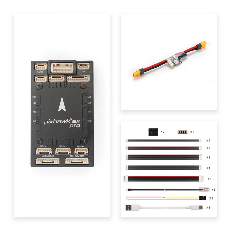 Holybro Pixhawk 6X Pro Mini Set - Flight Controller Module, Mini Baseboard, PM02D HV Power Module