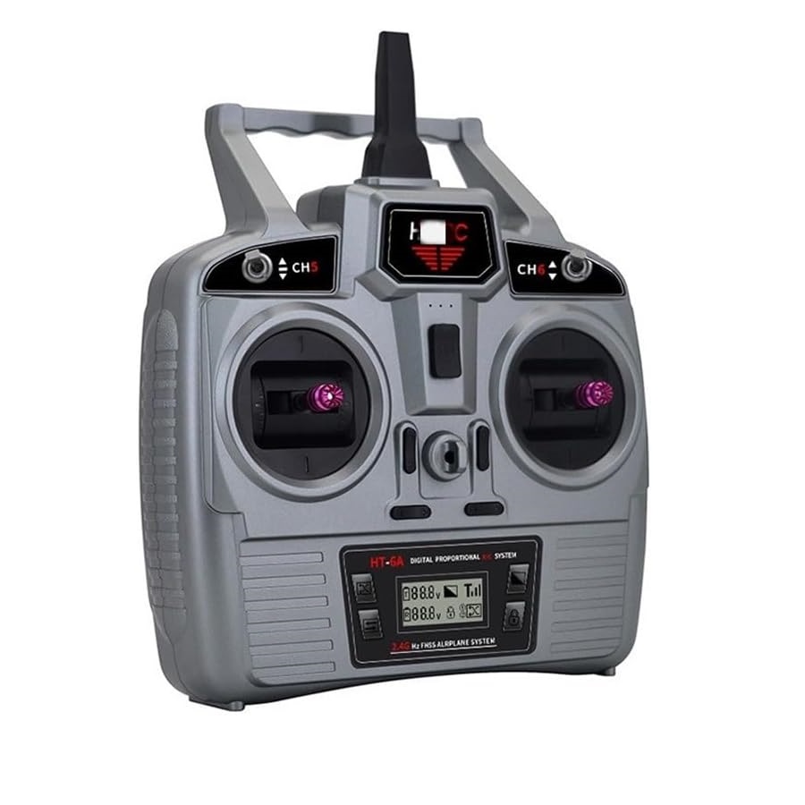 HOTRC HT-6A Transmitter + F-06A Receiver (PWM) - Black - Image 2