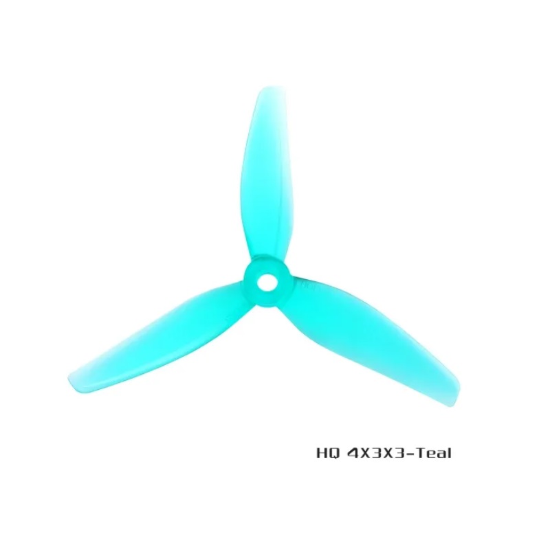 HQProp 4X3X3V2 Teal (2CW+2CCW) - Poly Carbonate Propeller