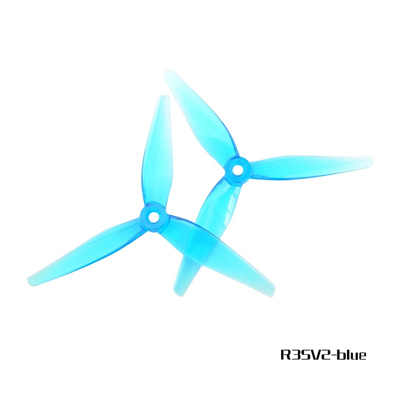HQProp 5135 (R35V2) Poly Carbonate Propeller (2CW+2CCW) - Blue - Image 3