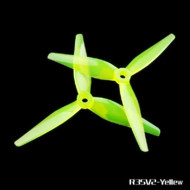 HQProp 5135 (R35V2) Propeller 2CW+2CCW - Yellow - Image 2