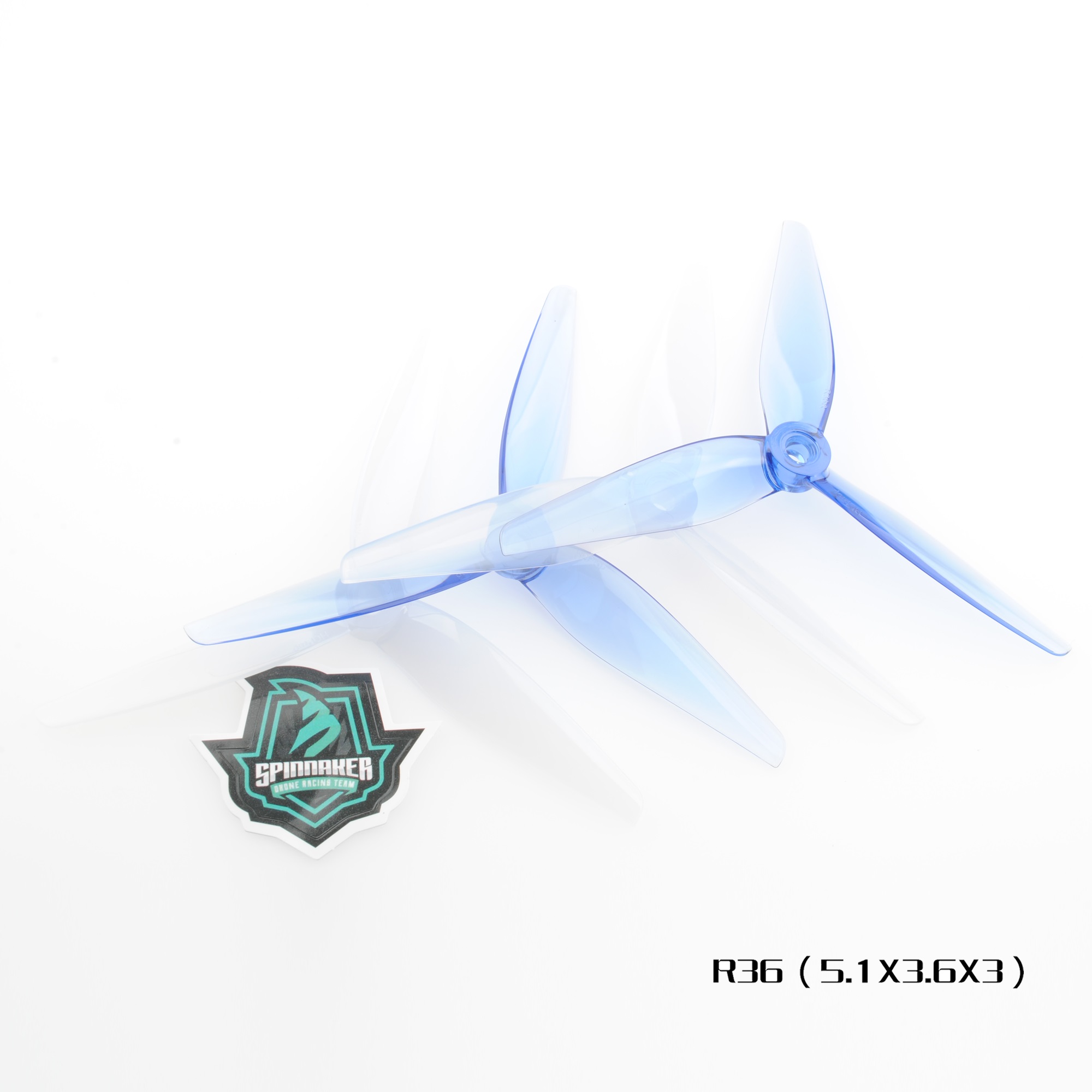 HQProp 5136 R36 SPINNAKER (2CW+2CCW) Propellers - Milk White and Blue - Image 3