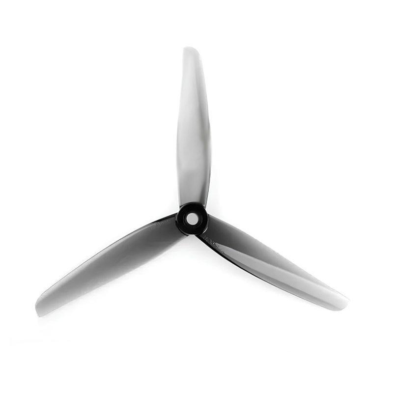 HQProp 6X2.5X3 Poly Carbonate Triblade Propeller (2CW+2CCW) - Light Grey