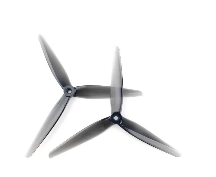 HQProp 8X3.7X3 Grey (2CW+2CCW) - Poly Carbonate Triblade Propeller - Image 2