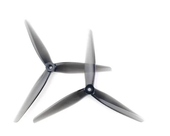 HQProp 8X4X3 Poly Carbonate Triblade Propeller - Grey (1CW+1CCW) - Image 2