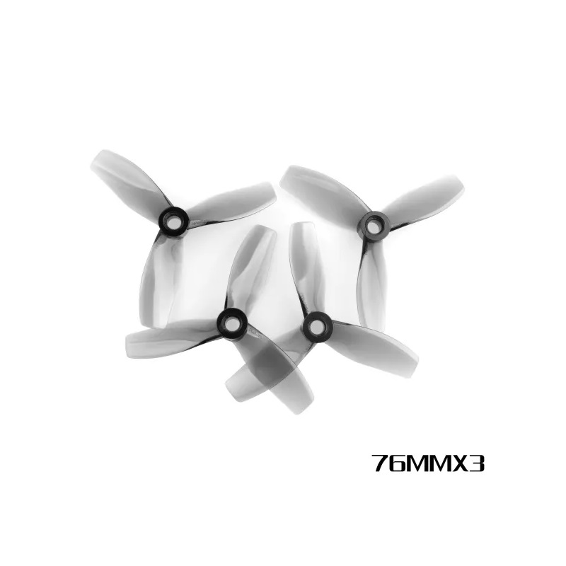 HQProp D76MMX3 Cinewhoop Propeller (2CW+2CCW) - Grey Polycarbonate - Image 2