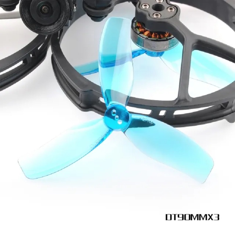 HQProp Duct-T90MMX3 Poly Carbonate Propeller (2CW+2CCW) - Cinewhoop Blue - Image 3