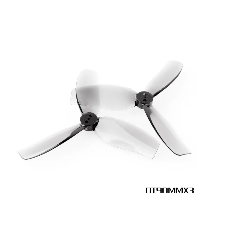 HQProp Duct-T90MMX3 Poly Carbonate Propeller (2CW+2CCW) - Cinewhoop Grey - Image 3