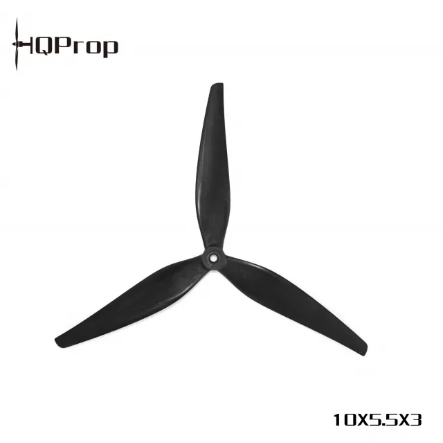 HQProp MacroQuad Prop 10x5.5x3 (2CW+2CCW) - Black Glass Fiber Reinforced Nylon - Image 2