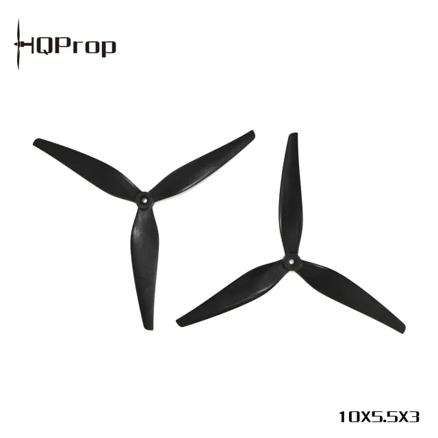 HQProp MacroQuad Prop 10x5.5x3 (2CW+2CCW) - Black Glass Fiber Reinforced Nylon - Image 3
